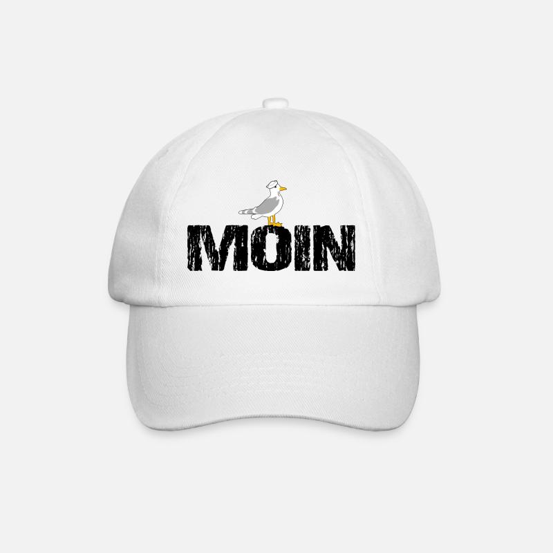 Moin - Baseballkappe - Weiß/Weiß