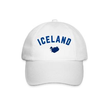Iceland Blue Map Bow Design - Baseball Cap - white/white - Front