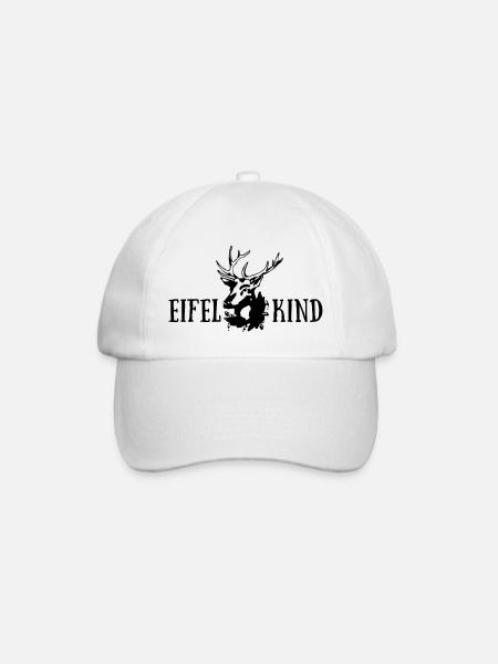 Eifelkind mit Hirsch - helle Shirts Edition - Baseballkappe - Weiß/Weiß