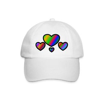 Hearts - Baseball Cap - white/white - Front