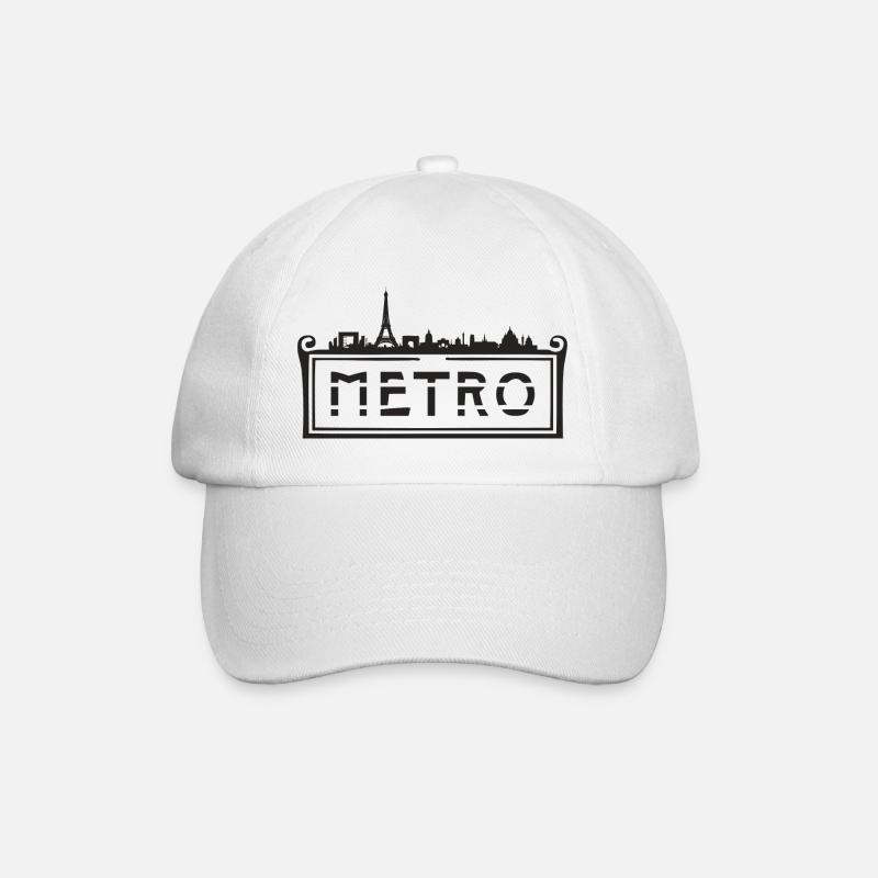 METRO - Baseball Cap - white/white