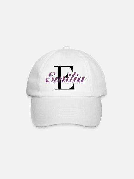 Name - Emilia - Baseballkappe - Weiß/Weiß