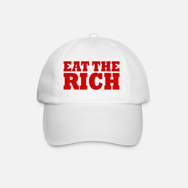 Eat the rich - Baseballkappe - Weiß/Weiß