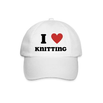 I Love Knitting - Baseball Cap - white/white - Front