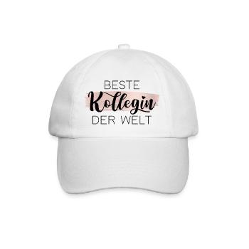 Beste Kollegin der Welt - Baseballkappe - Weiß/Weiß - Vorne