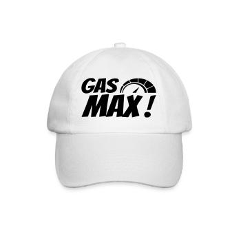 Gas max! Erdrosseln! Machen Sie Geschwindigkeit! Rennen * - Baseballkappe - Weiß/Weiß - Vorne
