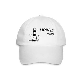 Moin Moin - Baseballkappe - Weiß/Weiß - Vorne