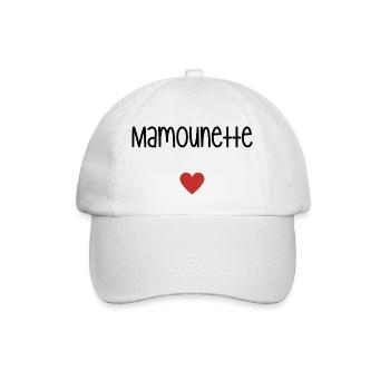 Mamounette idée cadeau - Casquette classique - blanc/blanc - Devant