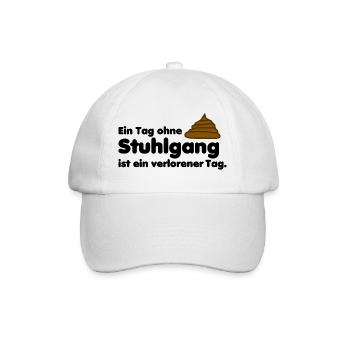 Stuhlgang Toilette Kot Haufen - Baseballkappe - Weiß/Weiß - Vorne