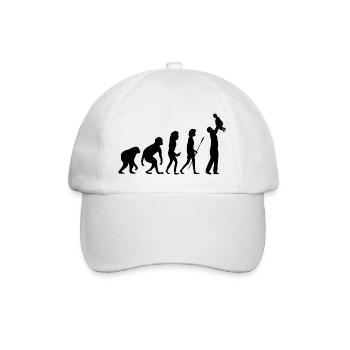 Evolution zum Vater - Baseballkappe - Weiß/Weiß - Vorne
