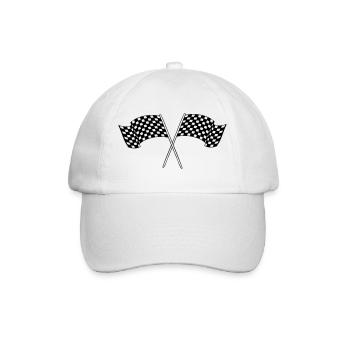 Flags start Race car formula race car - Baseball Cap - white/white - Front