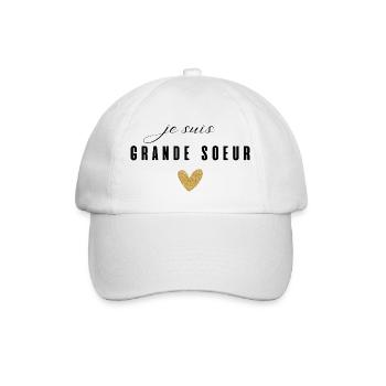 je suis grande sœur - Casquette classique - blanc/blanc - Devant