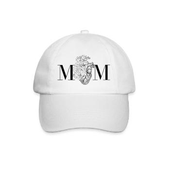 Mom Heart - Baseball Cap - white/white - Front