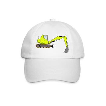 Bagger Digger - Baseballkappe - Weiß/Weiß - Vorne