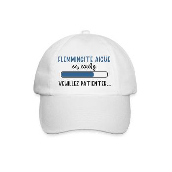 Flemmingite aigüe en cours cadeau humour homme - Casquette classique - blanc/blanc - Devant