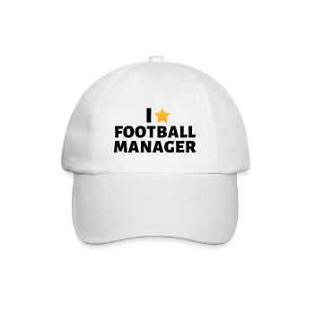 I Love Football Manager (Star Design) - Baseball Cap - white/white - Front