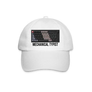 mechanische Tastatur mechanical keyboard typist - Baseballkappe - Weiß/Weiß - Vorne