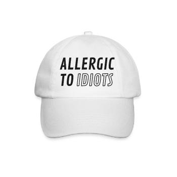 Allergique aux idiots - Casquette classique - blanc/blanc - Devant