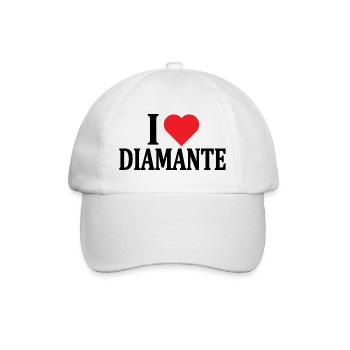 T-shirt I love Diamond t-shirt gift idea - Baseball Cap - white/white - Front