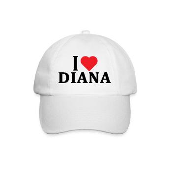 T-shirt J’adore Diana t-shirt idée cadeau - Casquette classique - blanc/blanc - Devant