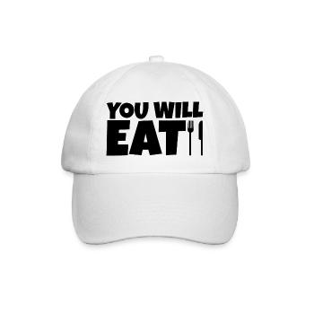 You Will Eat 2 - Baseballkappe - Weiß/Weiß - Vorne