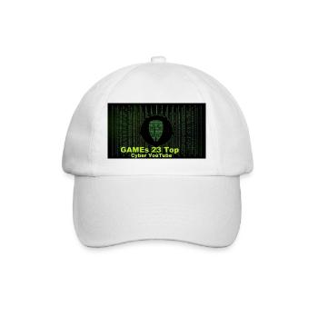 hackerSpiel - Baseballkappe - Weiß/Weiß - Vorne