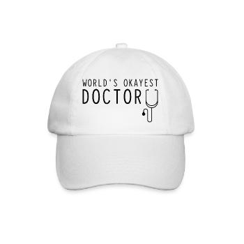 World's Okayest Doctor 4 - Baseballkappe - Weiß/Weiß - Vorne