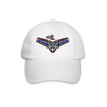 raven totem - Baseball Cap - white/white - Front