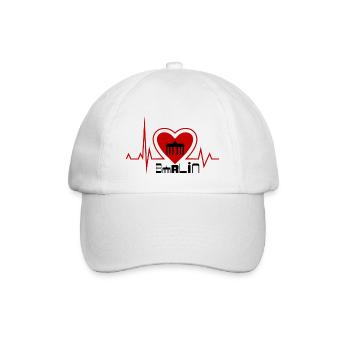 Herzschlag Berlin - Berlinliebhaber stadt - Baseballkappe - Weiß/Weiß - Vorne