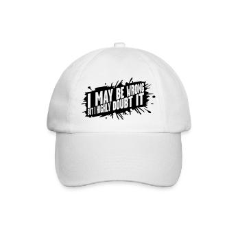 Je peux me tromper - Casquette classique - blanc/blanc - Devant