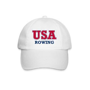 USA Rowing - Rower - Rudern - Ruderer - Ruderin - Baseballkappe - Weiß/Weiß - Vorne