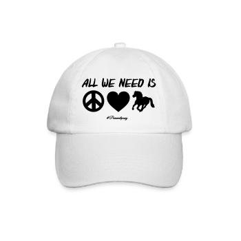All we need - Baseballkappe - Weiß/Weiß - Vorne