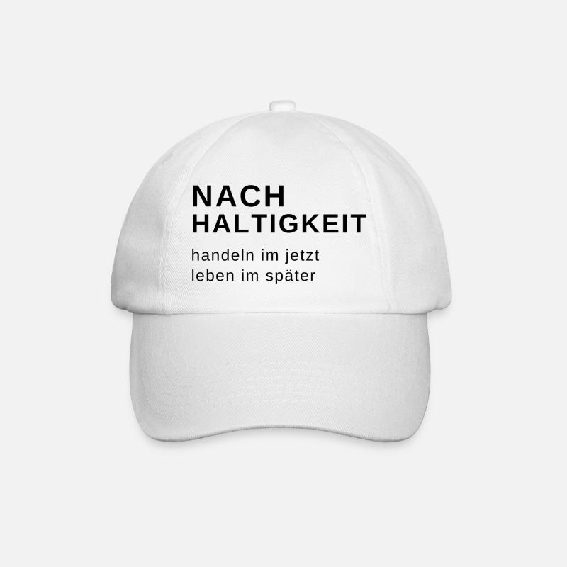 Nachhaltigkeit nachhaltig definition geschenk - Baseballkappe - Weiß/Weiß