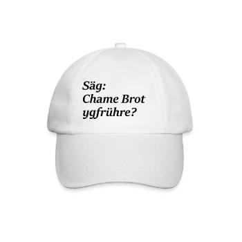 Schweizerdeutsch; cooler Spruch; Mundart; Berner - Baseballkappe - Weiß/Weiß - Vorne
