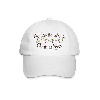 Ma couleur préférée est les lumières de Noël - Casquette classique - blanc/blanc - Devant