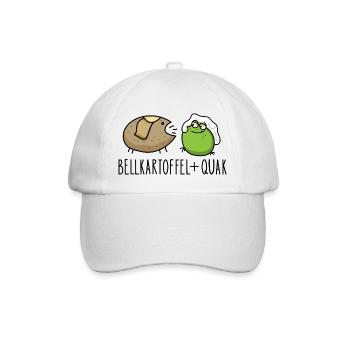Lustige Pellkartoffel mit Quak - Baseballkappe - Weiß/Weiß - Vorne