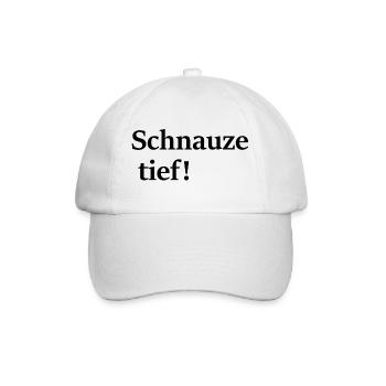 Schnauze tief; sagt alles aus, oder? - Baseballkappe - Weiß/Weiß - Vorne