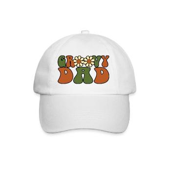 Retro Groovy Dad Matching Family Baby Shower - Casquette classique - blanc/blanc - Devant