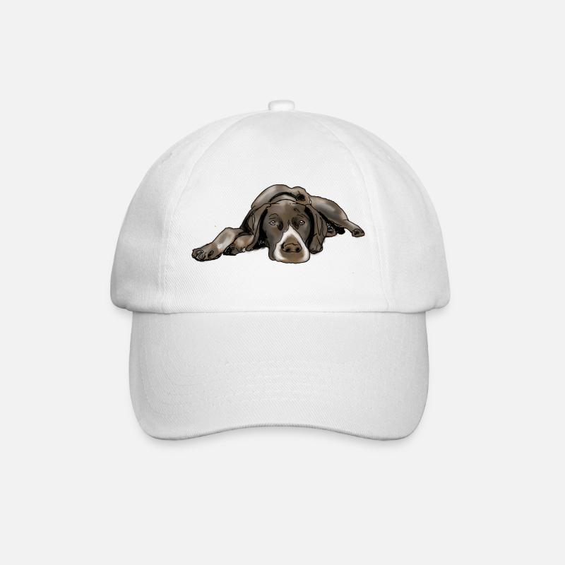 Pointer Deutsch Kurzhaar - Baseballkappe - Weiß/Weiß
