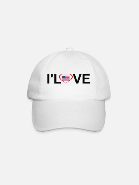 LOVE USA - Casquette classique - blanc/blanc