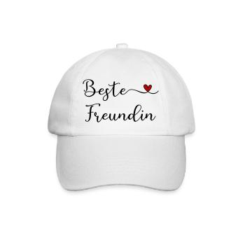 Beste Freundin - Baseballkappe - Weiß/Weiß - Vorne