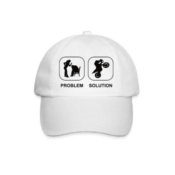 Moto Motocross Mobylette Cadeau Motocycliste - Casquette classique - blanc/blanc - Devant