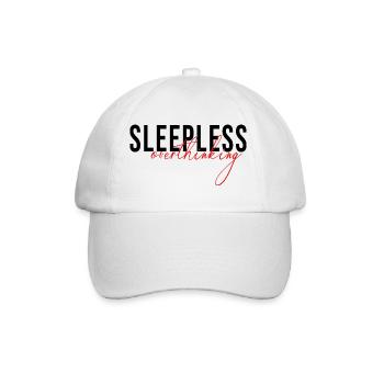 sleepless overthinking - Baseballkappe - Weiß/Weiß - Vorne