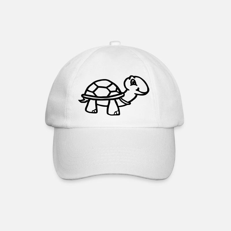 Cute turtle - Baseball Cap - white/white