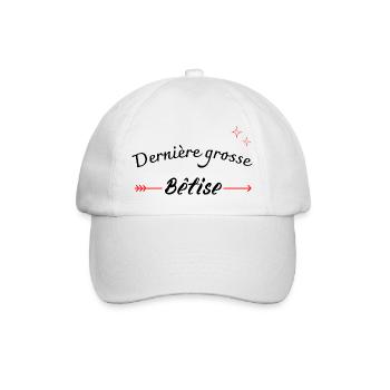 Dernière grosse bêtise - Casquette classique - blanc/blanc - Devant