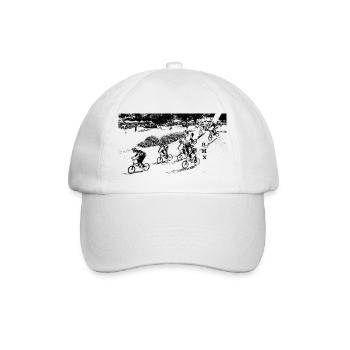 bmx race racing vtt motocross mtb bike rad - Casquette classique - blanc/blanc - Devant