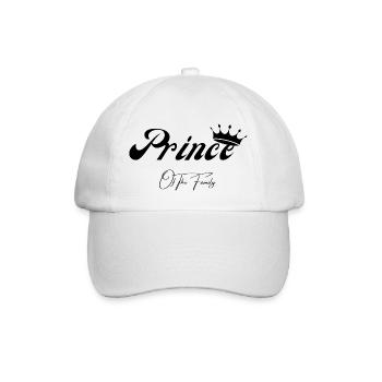 Prince of the Family - passendes T-Shirt - Baseballkappe - Weiß/Weiß - Vorne