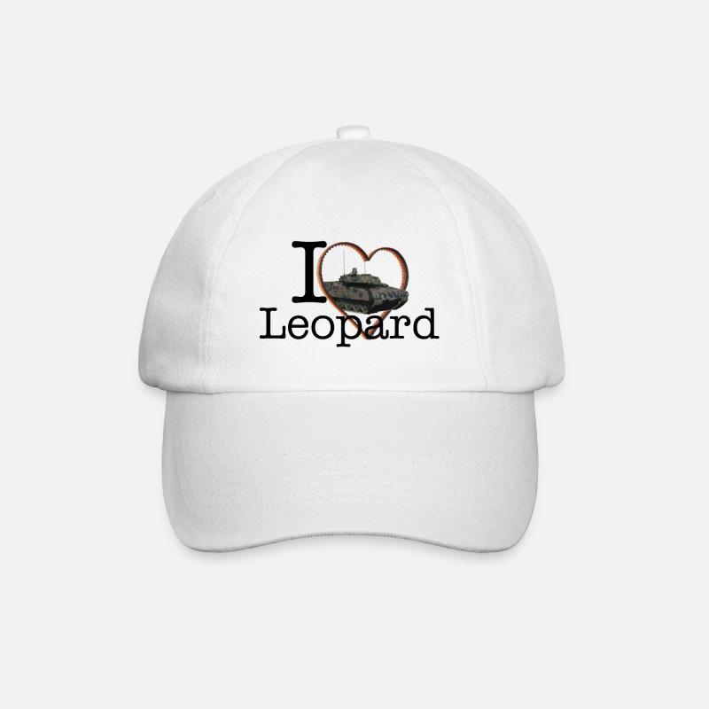 Leopard - Baseballkappe - Weiß/Weiß