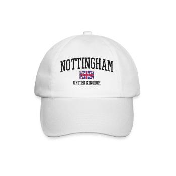 Nottingham England - UK - British flag - Baseball Cap - white/white - Front