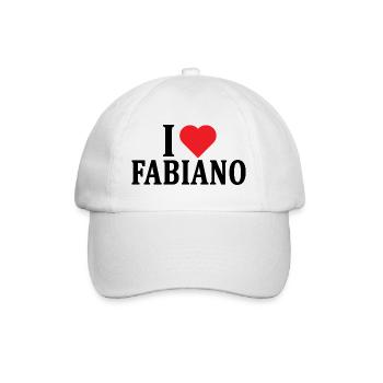 I love Fabiano t-shirt t-shirt gift idea - Baseball Cap - white/white - Front